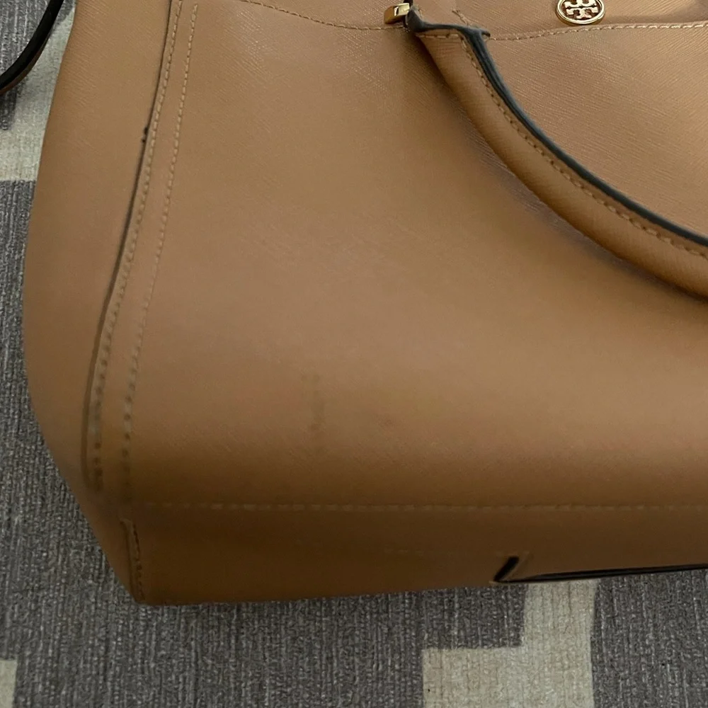 Tory Burch Tan Leather Satchel Shoulder Bag